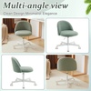 image:imageVINGLI Candy Chair Armless Cute Desk ChairComfy Small Office Chair with WheelsVanity Chair with Lumbar SupportTeddy Adjustable Rolling Swivel Computer Task Chair for Home OfficeBedroomMuted GreyMint Green