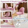 image:imageVINGLI Candy Chair Armless Cute Desk ChairComfy Small Office Chair with WheelsVanity Chair with Lumbar SupportTeddy Adjustable Rolling Swivel Computer Task Chair for Home OfficeBedroomMuted GreyLilac Purple