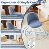 image:imageVINGLI Candy Chair Armless Cute Desk ChairComfy Small Office Chair with WheelsVanity Chair with Lumbar SupportTeddy Adjustable Rolling Swivel Computer Task Chair for Home OfficeBedroomMuted GreyFog Blue