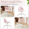 image:imageVINGLI Candy Chair Armless Cute Desk ChairComfy Small Office Chair with WheelsVanity Chair with Lumbar SupportTeddy Adjustable Rolling Swivel Computer Task Chair for Home OfficeBedroomMuted GreyGentle Pink