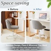 image:imageVINGLI Candy Chair Armless Cute Desk ChairComfy Small Office Chair with WheelsVanity Chair with Lumbar SupportTeddy Adjustable Rolling Swivel Computer Task Chair for Home OfficeBedroomMuted GreyMuted Grey