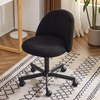 image:imageVINGLI Candy Chair Armless Cute Desk ChairComfy Small Office Chair with WheelsVanity Chair with Lumbar SupportTeddy Adjustable Rolling Swivel Computer Task Chair for Home OfficeBedroomMuted GreyJet Black