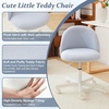 image:imageVINGLI Candy Chair Armless Cute Desk ChairComfy Small Office Chair with WheelsVanity Chair with Lumbar SupportTeddy Adjustable Rolling Swivel Computer Task Chair for Home OfficeBedroomMuted GreyPoetic Blue