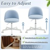 image:imageVINGLI Candy Chair Armless Cute Desk ChairComfy Small Office Chair with WheelsVanity Chair with Lumbar SupportTeddy Adjustable Rolling Swivel Computer Task Chair for Home OfficeBedroomMuted GreyPoetic Blue
