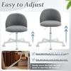 image:imageVINGLI Candy Chair Armless Cute Desk ChairComfy Small Office Chair with WheelsVanity Chair with Lumbar SupportTeddy Adjustable Rolling Swivel Computer Task Chair for Home OfficeBedroomMuted GreyMuted Grey