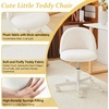 image:imageVINGLI Candy Chair Armless Cute Desk ChairComfy Small Office Chair with WheelsVanity Chair with Lumbar SupportTeddy Adjustable Rolling Swivel Computer Task Chair for Home OfficeBedroomMuted GreyWhite