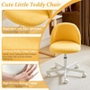image:imageVINGLI Candy Chair Armless Cute Desk ChairComfy Small Office Chair with WheelsVanity Chair with Lumbar SupportTeddy Adjustable Rolling Swivel Computer Task Chair for Home OfficeBedroomMuted GreySunny Egg Yellow