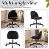 image:imageVINGLI Candy Chair Armless Cute Desk ChairComfy Small Office Chair with WheelsVanity Chair with Lumbar SupportTeddy Adjustable Rolling Swivel Computer Task Chair for Home OfficeBedroomMuted GreyJet Black