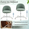 image:imageVINGLI Candy Chair Armless Cute Desk ChairComfy Small Office Chair with WheelsVanity Chair with Lumbar SupportTeddy Adjustable Rolling Swivel Computer Task Chair for Home OfficeBedroomMuted GreyMint Green