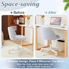 image:imageVINGLI Candy Chair Armless Cute Desk ChairComfy Small Office Chair with WheelsVanity Chair with Lumbar SupportTeddy Adjustable Rolling Swivel Computer Task Chair for Home OfficeBedroomMuted GreyPoetic Blue