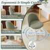 image:imageVINGLI Candy Chair Armless Cute Desk ChairComfy Small Office Chair with WheelsVanity Chair with Lumbar SupportTeddy Adjustable Rolling Swivel Computer Task Chair for Home OfficeBedroomMuted GreyMint Green