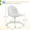 image:imageVINGLI Candy Chair Armless Cute Desk ChairComfy Small Office Chair with WheelsVanity Chair with Lumbar SupportTeddy Adjustable Rolling Swivel Computer Task Chair for Home OfficeBedroomMuted GreyWhite