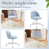 image:imageVINGLI Candy Chair Armless Cute Desk ChairComfy Small Office Chair with WheelsVanity Chair with Lumbar SupportTeddy Adjustable Rolling Swivel Computer Task Chair for Home OfficeBedroomMuted GreyPoetic Blue