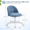 image:imageVINGLI Candy Chair Armless Cute Desk ChairComfy Small Office Chair with WheelsVanity Chair with Lumbar SupportTeddy Adjustable Rolling Swivel Computer Task Chair for Home OfficeBedroomMuted GreyFog Blue