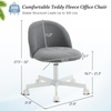 image:imageVINGLI Candy Chair Armless Cute Desk ChairComfy Small Office Chair with WheelsVanity Chair with Lumbar SupportTeddy Adjustable Rolling Swivel Computer Task Chair for Home OfficeBedroomMuted GreyMuted Grey
