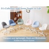 image:imageVINGLI Candy Chair Armless Cute Desk ChairComfy Small Office Chair with WheelsVanity Chair with Lumbar SupportTeddy Adjustable Rolling Swivel Computer Task Chair for Home OfficeBedroomMuted GreyFog Blue