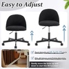 image:imageVINGLI Candy Chair Armless Cute Desk ChairComfy Small Office Chair with WheelsVanity Chair with Lumbar SupportTeddy Adjustable Rolling Swivel Computer Task Chair for Home OfficeBedroomMuted GreyJet Black