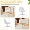 image:imageVINGLI Candy Chair Armless Cute Desk ChairComfy Small Office Chair with WheelsVanity Chair with Lumbar SupportTeddy Adjustable Rolling Swivel Computer Task Chair for Home OfficeBedroomMuted GreyWhite