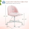 image:imageVINGLI Candy Chair Armless Cute Desk ChairComfy Small Office Chair with WheelsVanity Chair with Lumbar SupportTeddy Adjustable Rolling Swivel Computer Task Chair for Home OfficeBedroomMuted GreyGentle Pink