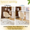 image:imageVINGLI Candy Chair Armless Cute Desk ChairComfy Small Office Chair with WheelsVanity Chair with Lumbar SupportTeddy Adjustable Rolling Swivel Computer Task Chair for Home OfficeBedroomMuted GreyCreamy Beige