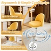 image:imageVINGLI Candy Chair Armless Cute Desk ChairComfy Small Office Chair with WheelsVanity Chair with Lumbar SupportTeddy Adjustable Rolling Swivel Computer Task Chair for Home OfficeBedroomMuted GreySunny Egg Yellow