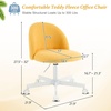 image:imageVINGLI Candy Chair Armless Cute Desk ChairComfy Small Office Chair with WheelsVanity Chair with Lumbar SupportTeddy Adjustable Rolling Swivel Computer Task Chair for Home OfficeBedroomMuted GreySunny Egg Yellow