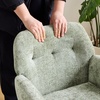 image:imageVINGLI Comfy Fuzzy Vanity Chair Swivel Makeup Chair with Wheels Upholstered Height Adjustable Armchair with Gold Base Modern Ergonomic Desk Chair for Bedroom Home Office Pure WhiteOlive Green