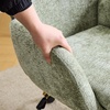 image:imageVINGLI Comfy Fuzzy Vanity Chair Swivel Makeup Chair with Wheels Upholstered Height Adjustable Armchair with Gold Base Modern Ergonomic Desk Chair for Bedroom Home Office Pure WhiteOlive Green