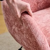 image:imageVINGLI Comfy Fuzzy Vanity Chair Swivel Makeup Chair with Wheels Upholstered Height Adjustable Armchair with Gold Base Modern Ergonomic Desk Chair for Bedroom Home Office Pure WhitePink