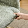 image:imageVINGLI Comfy Fuzzy Vanity Chair Swivel Makeup Chair with Wheels Upholstered Height Adjustable Armchair with Gold Base Modern Ergonomic Desk Chair for Bedroom Home Office Pure WhiteOlive Green