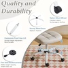 image:imageVINGLI Compact Small Desk Chair Cute Armless Chair with Wheels Vanity Chair with Low Back Height Adjustable Task Chair for Small Spaces Office Bedroom Make Up Room PU Leather Light GreyLight Grey