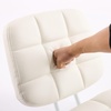 image:imageVINGLI Compact Small Desk Chair Cute Armless Chair with Wheels Vanity Chair with Low Back Height Adjustable Task Chair for Small Spaces Office Bedroom Make Up Room PU Leather Light GreyWhite