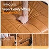 image:imageVINGLI Criss Cross Chair with Adjustable FlipUp ArmsCross Legged Chair with Wheels Extra Wide Office ChairComfortable Desk Chair for Home Office Vanity Bedroom PU LeatherIvory WhiteClay