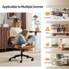 image:imageVINGLI Criss Cross Chair with Adjustable FlipUp ArmsCross Legged Chair with Wheels Extra Wide Office ChairComfortable Desk Chair for Home Office Vanity Bedroom PU LeatherIvory WhiteClay