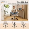 image:imageVINGLI Criss Cross Chair with Adjustable FlipUp ArmsCross Legged Chair with WheelsExtra Wide Office ChairDesk Chair for Home OfficeVanityBedroom ApartmentStarry ChenilleDark GreyKhaki