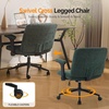 image:imageVINGLI Criss Cross Chair with Adjustable FlipUp ArmsCross Legged Chair with WheelsExtra Wide Office ChairDesk Chair for Home OfficeVanityBedroom ApartmentStarry ChenilleDark GreyDark Green