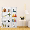 image:imageVINGLI Cube Storage 12 Cubes Organizer Shelves Plastic Book Shelf DIY Modular Storage Cube Organizer wHammer for Bedroom Living Room Office  Translucent White58x 14x 70