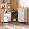 image:imageVINGLI Dresser Wood Chest of Drawers for Bedroom Tall Dresser 6 Drawer Chest Boho Wooden Dressers with Drawers and Solid Wood Legs Rustic Washed White