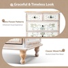 image:imageVINGLI Dresser Wood Chest of Drawers for Bedroom Tall Dresser 6 Drawer Chest Boho Wooden Dressers with Drawers and Solid Wood Legs Rustic Washed White