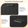 image:imageVINGLI Fluted Dresser for Bedroom 6 Drawer Dresser wRounded Edges Mid Century Modern Dressers Natural Wood Color 468 W156 D31 HBlack