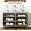 image:imageVINGLI Fluted Dresser for Bedroom 6 Drawer Dresser wRounded Edges Mid Century Modern Dressers Natural Wood Color 468 W156 D31 HGrey