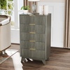 image:imageVINGLI Fluted Dresser for Bedroom 6 Drawer Dresser wRounded Edges Mid Century Modern Dressers Natural Wood Color 468 W156 D31 HGrey
