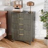 image:imageVINGLI Fluted Dresser for Bedroom 6 Drawer Dresser wRounded Edges Mid Century Modern Dressers Natural Wood Color 468 W156 D31 HGrey