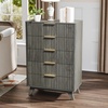image:imageVINGLI Fluted Dresser for Bedroom 6 Drawer Dresser wRounded Edges Mid Century Modern Dressers Natural Wood Color 468 W156 D31 HGrey