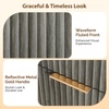 image:imageVINGLI Fluted Dresser for Bedroom 6 Drawer Dresser wRounded Edges Mid Century Modern Dressers Natural Wood Color 468 W156 D31 HGrey