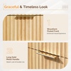 image:imageVINGLI Fluted Dresser for Bedroom 6 Drawer Dresser wRounded Edges Mid Century Modern Dressers Natural Wood Color 468 W156 D31 HOak