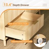 image:imageVINGLI Fluted Dresser for Bedroom 6 Drawer Dresser wRounded Edges Mid Century Modern Dressers Natural Wood Color 468 W156 D31 HOak
