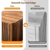 image:imageVINGLI Fluted Dresser for Bedroom 6 Drawer Dresser wRounded Edges Mid Century Modern Dressers Natural Wood Color 468 W156 D31 HWalnut