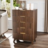 image:imageVINGLI Fluted Dresser for Bedroom 6 Drawer Dresser wRounded Edges Mid Century Modern Dressers Natural Wood Color 468 W156 D31 HWalnut