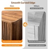 image:imageVINGLI Fluted Dresser for Bedroom 6 Drawer Dresser wRounded Edges Mid Century Modern Dressers Natural Wood Color 468 W156 D31 HWalnut